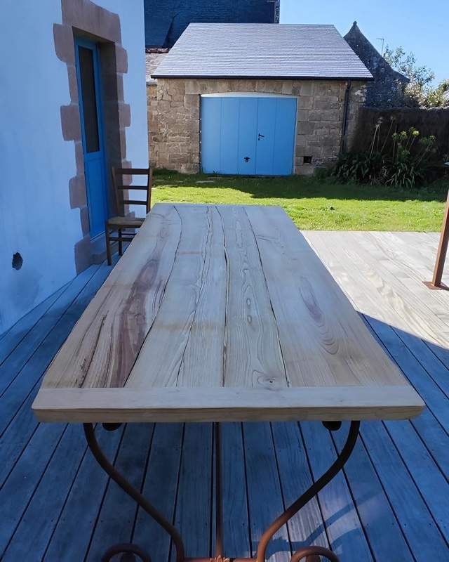 Création table en bois Carnac