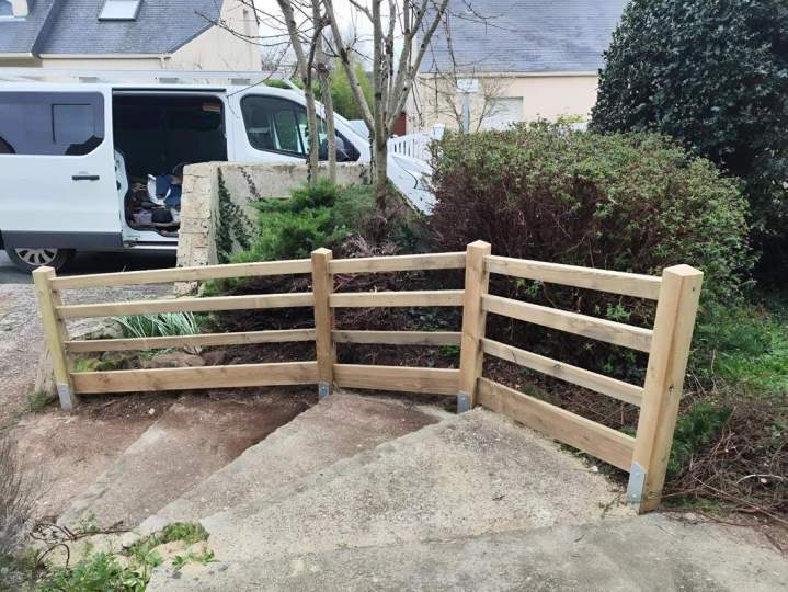 Pose garde-corps en bois Carnac